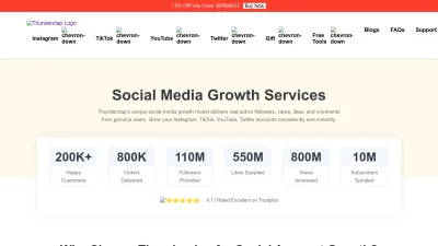 Screenshot of Thunderclap.com