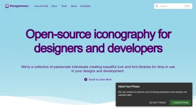 Screenshot preview of pictogrammers.com