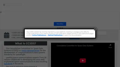 Screenshot of Ccsds.org