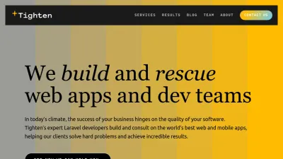 Screenshot of Tighten.com