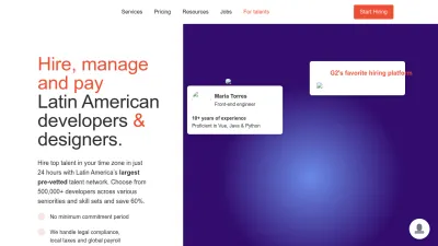 Screenshot preview of clouddevs.com