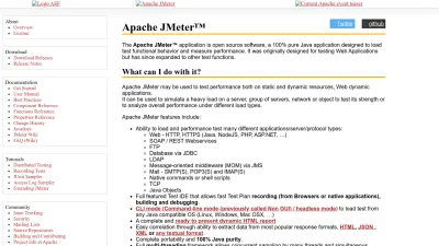 Screenshot preview of jmeter.apache.org