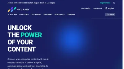 Screenshot of Hyland.com