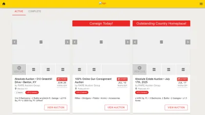 Screenshot preview of bid.rareauctions.com