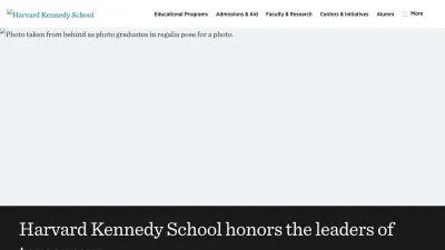 Screenshot of Hks.harvard.edu