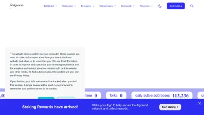 Screenshot of Algorand.co