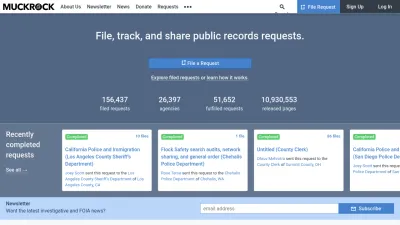Screenshot preview of muckrock.com