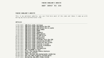 Screenshot preview of fabiensanglard.net