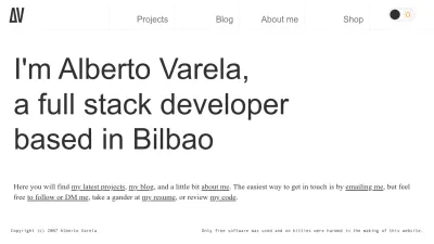 Screenshot of Albertovarela.net