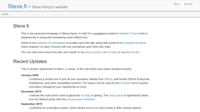 Screenshot of Steve.fi