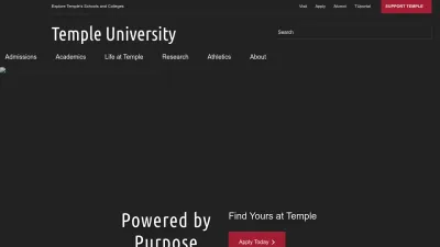 Screenshot preview of temple.edu