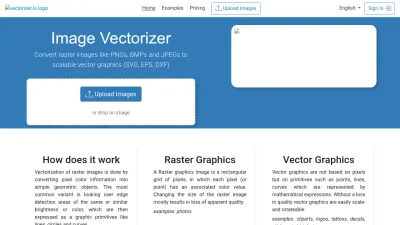 Screenshot preview of vectorizer.io